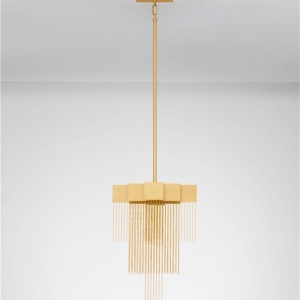 Lustra LED suspendata design modern REVIA aurie - Img 3