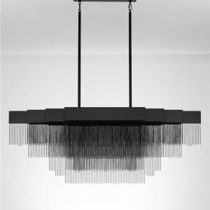 Lustra LED suspendata design modern REVIA negru - Img 3
