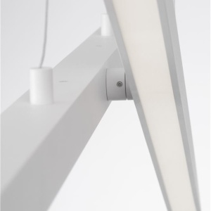 Lustra LED suspendata design modern X-LINE alba - Img 13