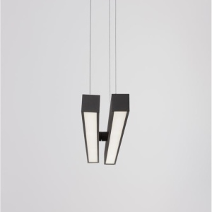 Lustra LED suspendata design modern X-LINE neagra - Img 8