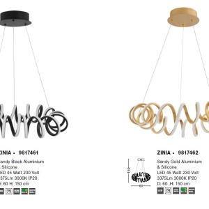 Lustra LED suspendata design modern ZINIA aurie NVL-9817462 - Img 3