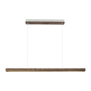 Lustra LED suspendata design scandinav Ilgas lemn maro - Img 3