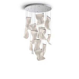 Lustra LED suspendata design ultra-modern Velos 13L crom - Img 5