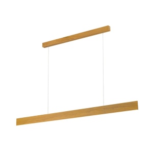 Lustra LED suspendata iluminat ambiental up/down GIDEON lemn - Img 4