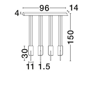 Lustra LED suspendata liniara design decorativ 3000K TOTEM - Img 8