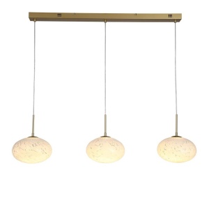 Lustra LED suspendata metal auriu sticla decorativa Confetti