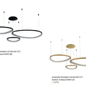 Lustra LED suspendata moderna AMANDA 42+62+82 3-STEP DIMM aurie 144459 universul-luminii.ro