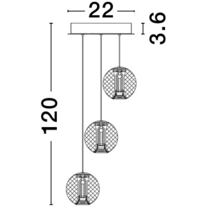 Lustra LED suspendata moderna design elegant BRILLANTE 3L 203719 universul-luminii.ro