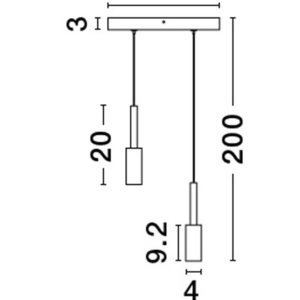 Lustra LED suspendata moderna design minimalist JOY 2L - Img 4