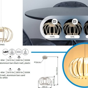 Lustra LED suspendata moderna RIBBON nisip - Img 7