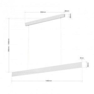 Lustra LED suspendata moderna up/down GIDEON alba 199669 universul-luminii.ro