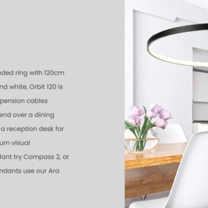 Lustra LED suspendata Orbit 120cm 116499 universul-luminii.ro