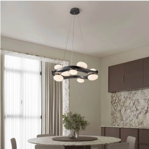 Lustra LED suspendata otel gri periat SEVERO 60cm