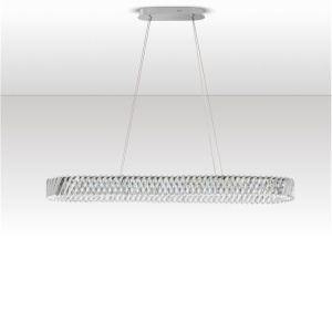 Lustra LED suspendata ovala design elegant ARIETTA L-119cm - Img 3