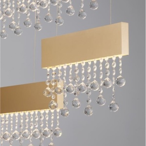 Lustra LED suspendata stil elegant CRISTA aurie - Img 6