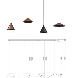 Lustra LED suspendata stil minimalist CONO 4L - Img 2