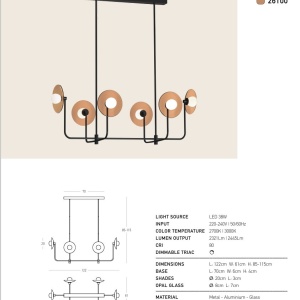 Lustra LED suspendata TAPEL - Img 4