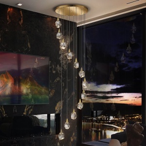 Lustra LED XXL casa scarii design modern decorativ Aquaria 12L aurie 109969 universul-luminii.ro
