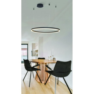 Lustra LED XXL cu telecomanda design modern circular HALO 150 CCT BK 67189 universul-luminii.ro