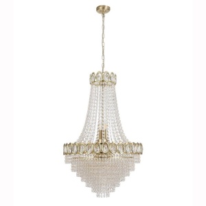 Lustra metal alama satinata, cristal transparent Louis Phillipe 628519 universul-luminii.ro