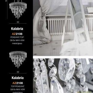 Lustra moderna 2 in 1 design elegant KALABRIA 174809 universul-luminii.ro