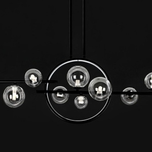 Lustra moderna cu 10 de surse de lumina si LED LINEA TWIN 120 222369 universul-luminii.ro