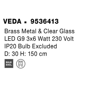 Lustra moderna cu 3 pendule design minimalist VEDA 204209 universul-luminii.ro