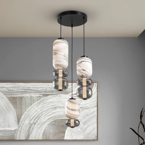 Lustra moderna cu 3 pendule LED Bianca