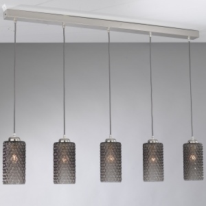 Lustra moderna cu 5 pendule design italian 10000 fumuriu 105289 universul-luminii.ro