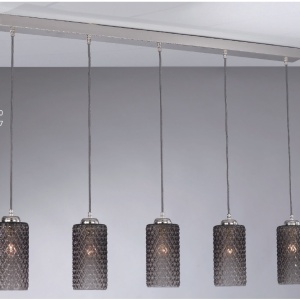 Lustra moderna cu 5 pendule design italian 10000 fumuriu 202529 universul-luminii.ro