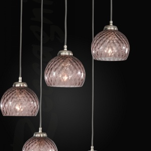 Lustra moderna cu 5 pendule design italian 10006 Amethyst 105589 universul-luminii.ro