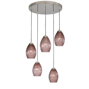 Lustra moderna cu 5 pendule design italian 10008 Amethyst
