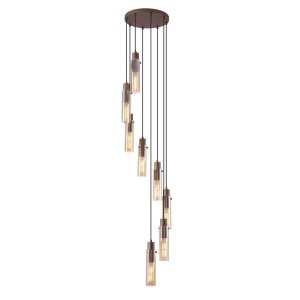 Lustra moderna cu 8 pendule Sweden II moca, chihlimbar 157509 universul-luminii.ro