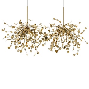 Lustra moderna design deosebit Monede 2 aurii - Img 1