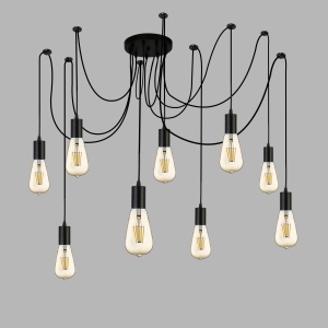 Lustra moderna design minimalist Squiggle 9L 9669-9BK SRT - Img 2