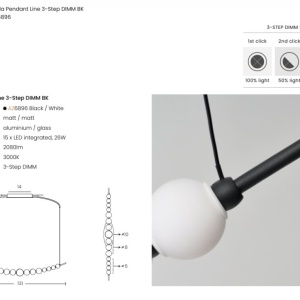 Lustra moderna PERLA Line 3-STEP DIMM - Img 4