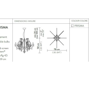 Lustra moderna realizata manual Ginetta prisma - Img 3