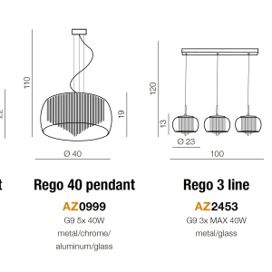 Lustra moderna suspendata design elegant Rego 3 LINE - Img 4