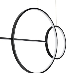 Lustra neagra inelara LED Range 120cm 597619 universul-luminii.ro