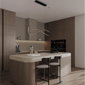 Lustra neagra liniara cu iluminat LED CCT BRIO 248239 universul-luminii.ro