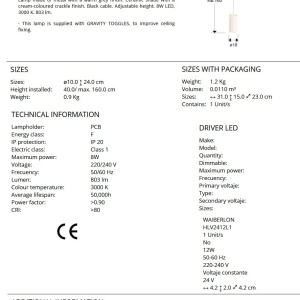 Lustra, Pendul ceramic LED Alfara - Img 5