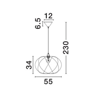 Lustra/Pendul design decorativ, Bora 55cm 167469 universul-luminii.ro