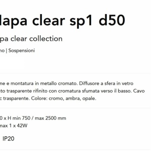 Lustra/Pendul design decorativ Mapa clear sp1 d50 164949 universul-luminii.ro
