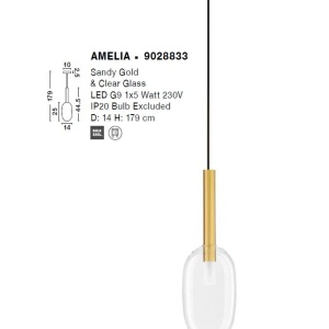 Lustra/Pendul design decorativ modern AMELIA 122049 universul-luminii.ro
