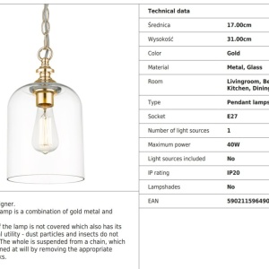 Lustra/Pendul design decorativ PRAGUE 130969 universul-luminii.ro