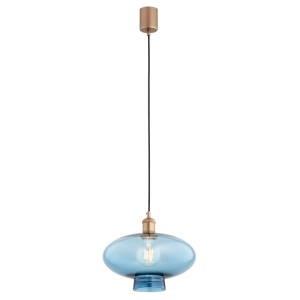 Lustra/pendul design decorativ TRESCO cupru/blue