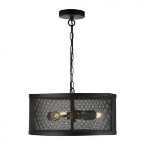 Lustra / Pendul design industrial Fishnet negru 12483-3BK SRT