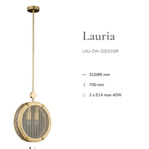 Lustra, Pendul design LUX realizat manual LAURIA 31cm 145069 universul-luminii.ro