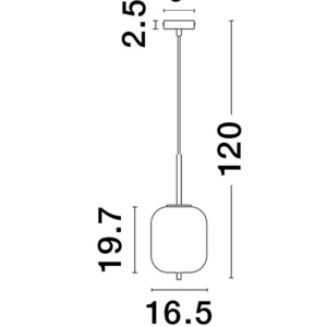 Lustra/Pendul design modern LATO D-16,5cm 222719 universul-luminii.ro