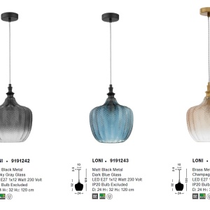 Lustra / Pendul design modern Loni fumuriu NVL-9191242 76779 universul-luminii.ro